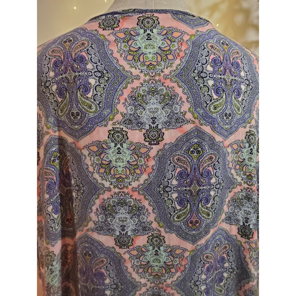 Victoria's Secret Swim Paisley Fringe Kimono Coverup Womens Size M/L Hippie Boho - Picture 7 of 11
